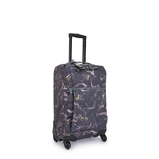 Kipling Darcey Small Printed Carry-On Rolling Resväskor Blå | SE 1471OK